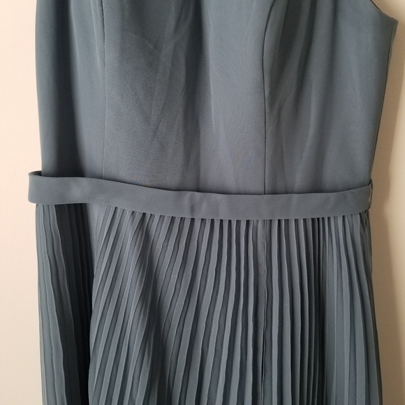 Azazie Lindie A-Line Pleated Chiffon Floor-Length Bridesmaid Dress Size A4 - Picture 4 of 15